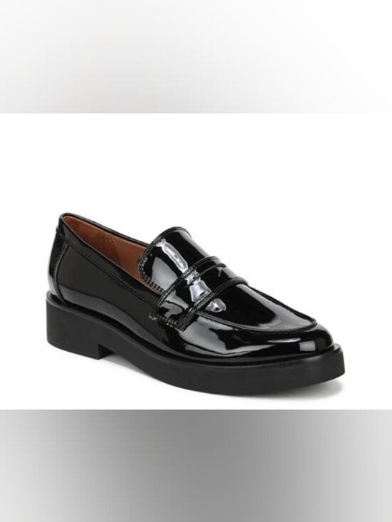 Franco Sarto Shoes - Franco Sarto Black Patent Leather Penny Loafers